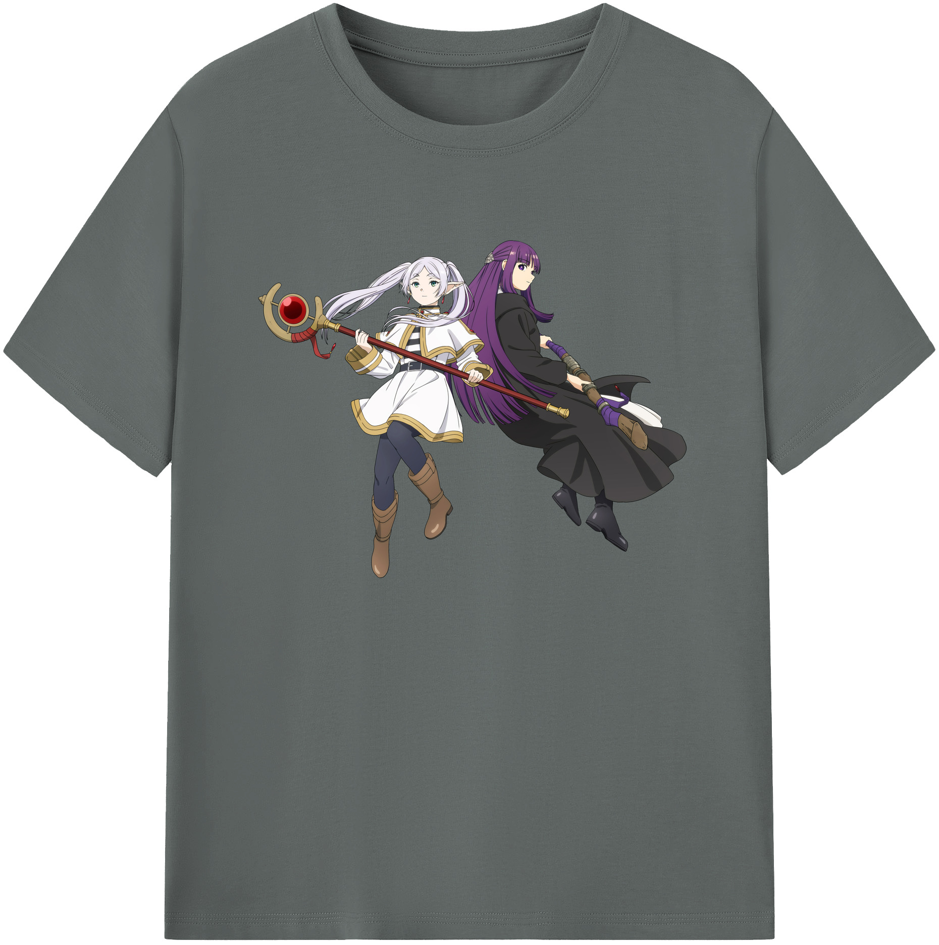 （画像用） 葬送のフリーレン Frieren 綿100％ メンズ半袖Tシャツ｜肌触りやわらか＆通気性